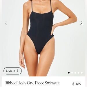 L*Spaced Ribbed Holly One Piece Suit